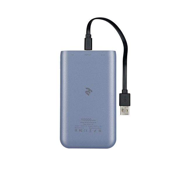 პორტატული დამტენი Power Bank 2Е 10000 mAh Black 2E-PB1018A-Blue