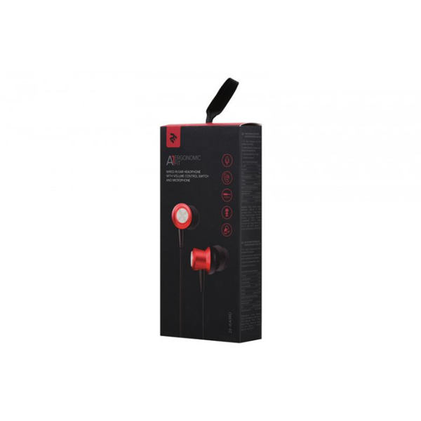 ყურსასმენები 2E A1 ErgonomicFit with volume control switch and mic Wired Red