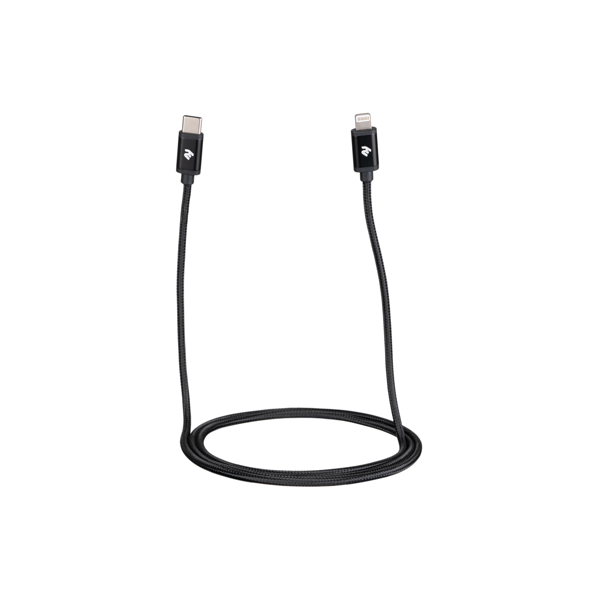 USB კაბელი 2E USB 2.0 Type-C to Lightning USB Cable Alumium Shell Cable 1m Black