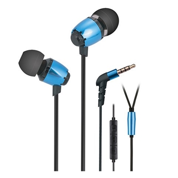 ყურსასმენები 2E S6 Pinion with volume control switch and mic Wired Blue