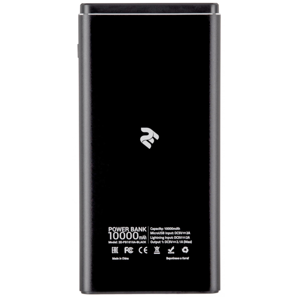 პორტატული დამტენი Power Bank 2E External Battery 10000mAh Black