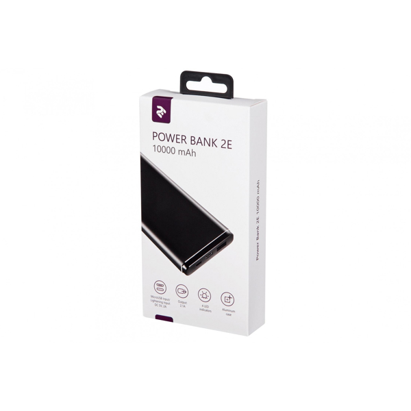 პორტატული დამტენი Power Bank 2E External Battery 10000mAh Black