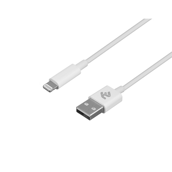 USB კაბელი 2E USB 2.4 to Lightning Cable Molding Type 1m White