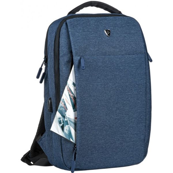 ნოუთბუქის ჩანთა Laptop Backpack 2E Melange 16" Navy-Blue