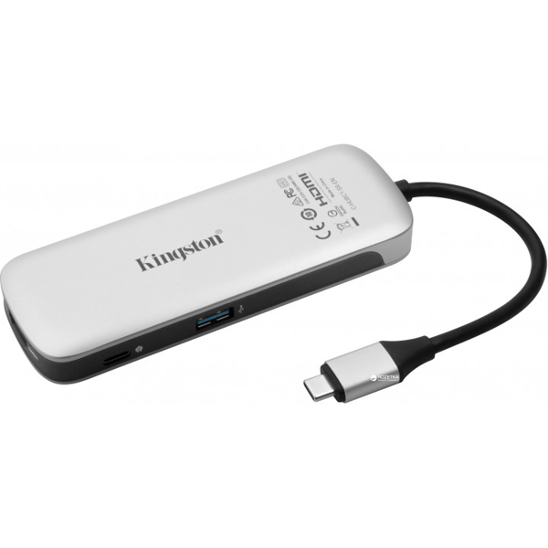 Kingston USB-C / USB 3.0 / HDMI / SD / MicroSD / Power Pass through / Type-C Hub White