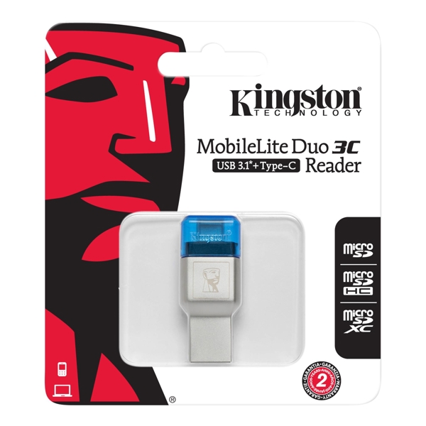 ბარათის წამკითხველი Kingston MobileLite Duo 3C microSD Memory Card Reader