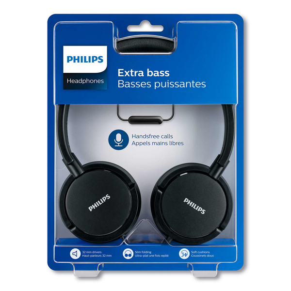 ყურსასმენი Philips Earphones SHL5005 Mic Black