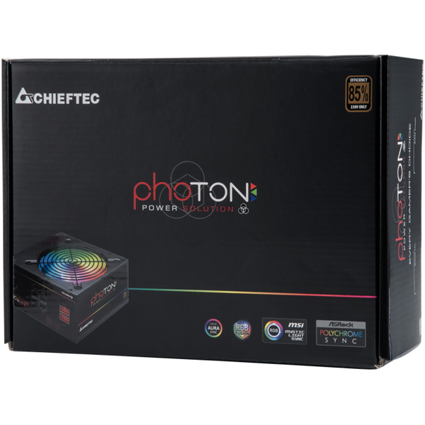 კვების ბლოკი CHIEFTEC RETAIL Photon CTG-650C-RGB 12cm fan a/PFC 4xPeripheral 6xSATA 4xPCIe