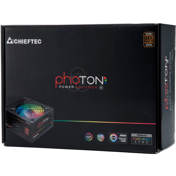 კვების ბლოკი CHIEFTEC RETAIL Photon CTG-750C-RGB 12cm fan a/PFC 4xPeripheral 6xSATA 4xPCIe