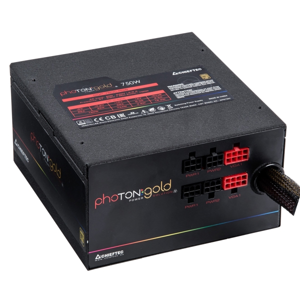 კვების ბლოკი CHIEFTEC RETAIL Photon Gold GDP-750C-RGB 14cm fan a/PFC 3xPeripheral 8xSATA 4xPCIe