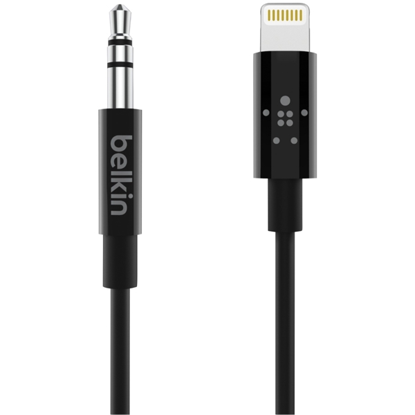 აუდიო კაბელი Belkin 3.5mm Audio to Lightning Cable 3', Black