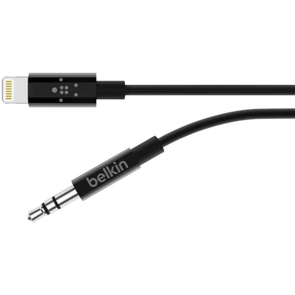 აუდიო კაბელი Belkin 3.5mm Audio to Lightning Cable 3', Black