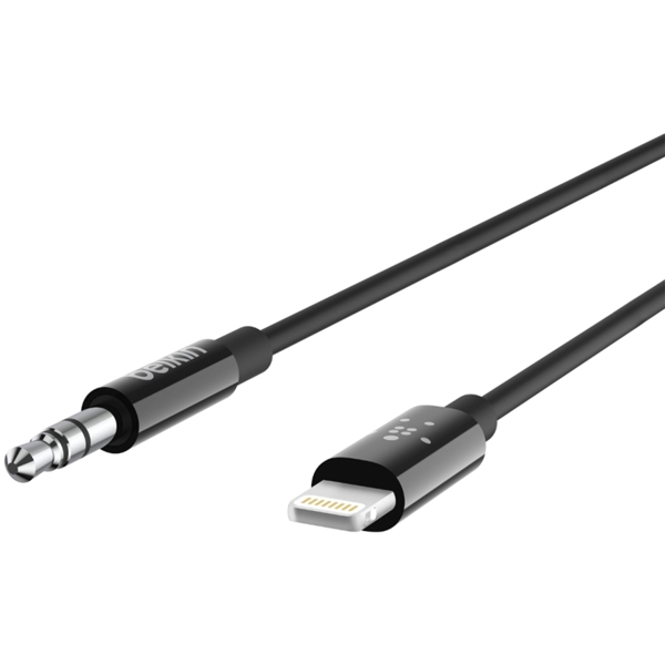 აუდიო კაბელი Belkin 3.5mm Audio to Lightning Cable 3', Black