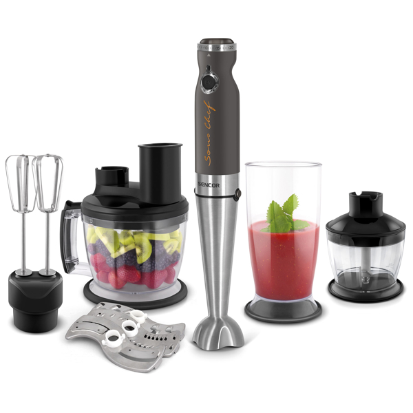 ბლენდერი Sencor SHB 5501CH 9 IN 1 Hand Blender / 20 LEVEL / Power Input 1 000 W / 800ML / 1250 ML Beaker with LI / Grey