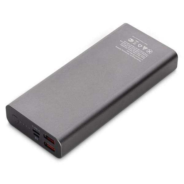 პორტატული დამტენი Accesstyle Battleship 20MPQ external battery 20,000 mAh / QC 3.0 + PD / aluminum / Grey