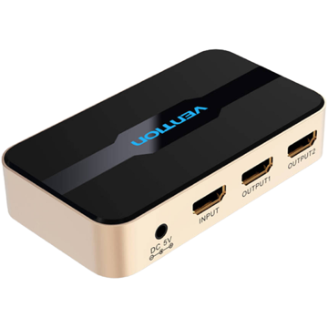 სპლიტერი VENTION ACBG0 1 In 2 Out HDMI Splitter Gold