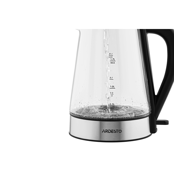 ელექტრო ჩაიდანი ARDESTO EKL-F110, 2150W, 1.7L, Electric Kettle, Transparent