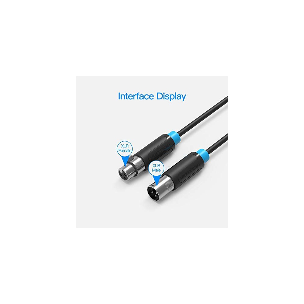 აუდიო კაბელი VENTION BBFBJ XLR Audio Extension Cable 5M Black