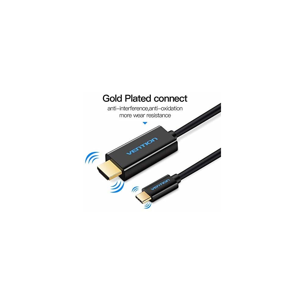 HDMI კაბელი VENTION CGHBAC Type-C to HDMI Cable 1.8M Black