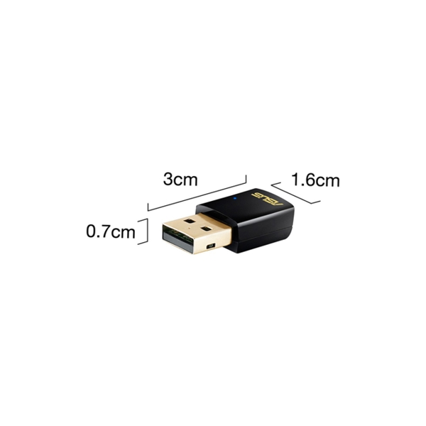 ადაპტერი ASUS USB-AC51 Wireless Adapter Black