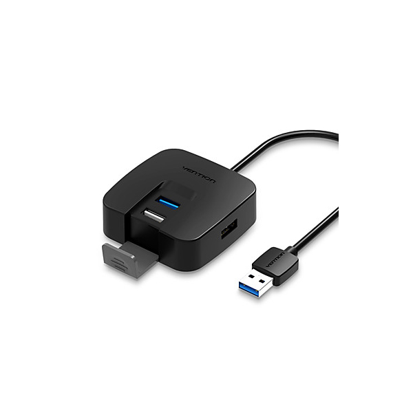 USB ჰაბი VENTION CHABD Single Port USB3.0 / 3 Ports USB 2.0 HUB 0.5M Black