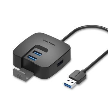 USB ჰაბი VENTION CHBBB 4 Ports USB3.0 HUB 0.15M Black