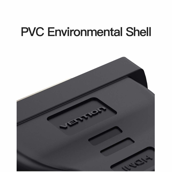 ადაპტერი VENTION ECDB0 DVI(24+1) Male to HDMI Female Adapter Black