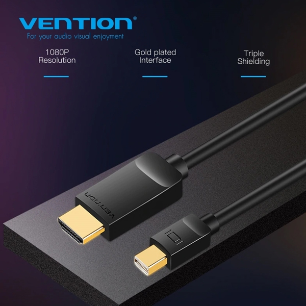 კაბელი VENTION HABBH Mini DP to HDMI Cable 2M Black