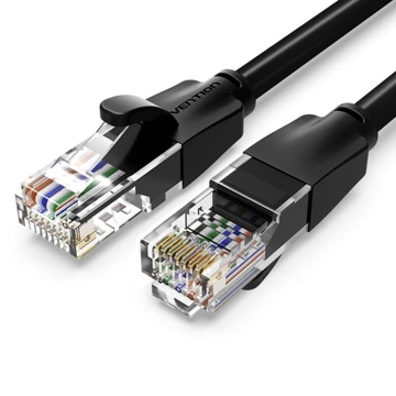 ქსელის კაბელი VENTION IBEBF Cat.6 UTP Patch Cable 1M Black