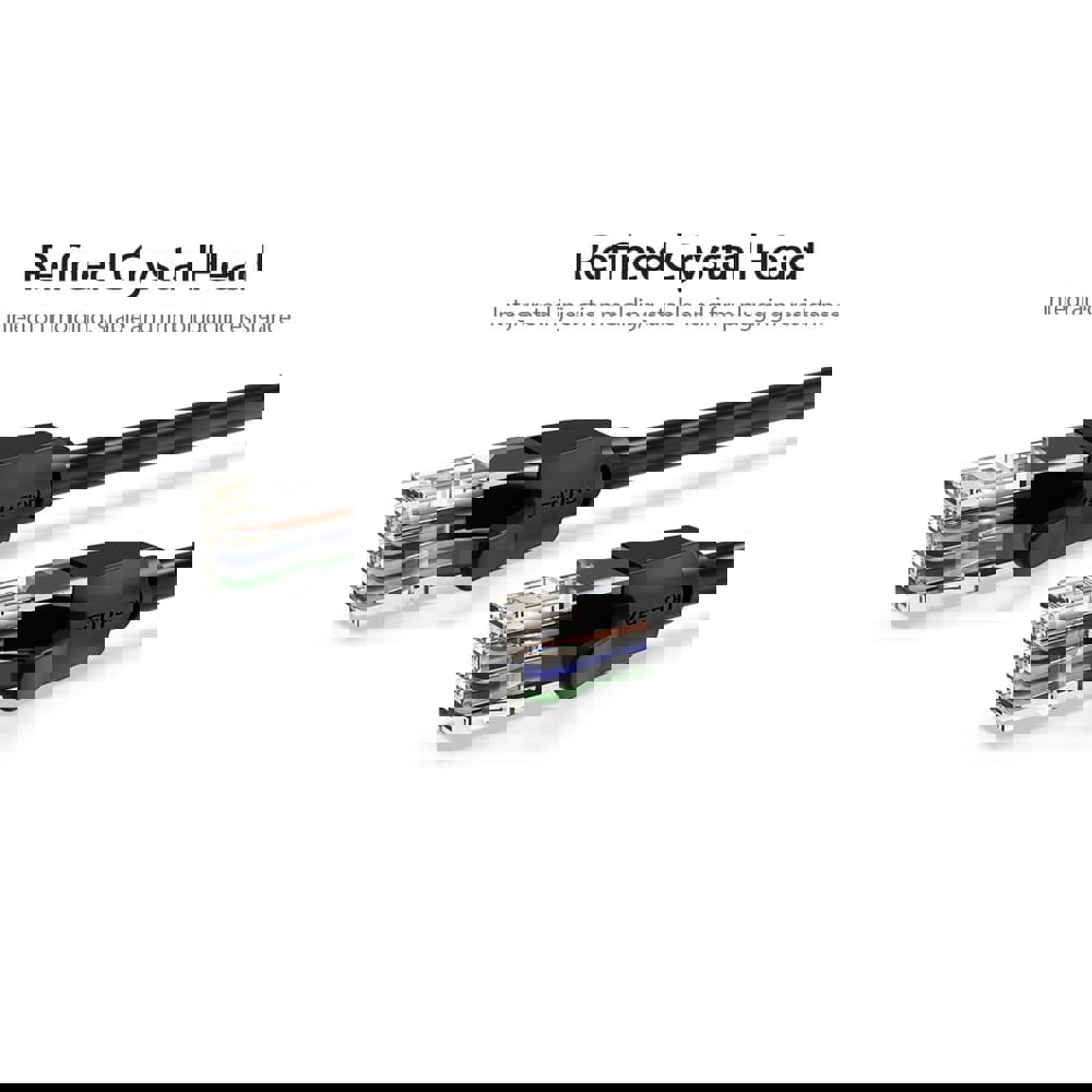 ქსელის კაბელი VENTION IBEBD Cat.6 UTP Patch Cable 0.5M Black