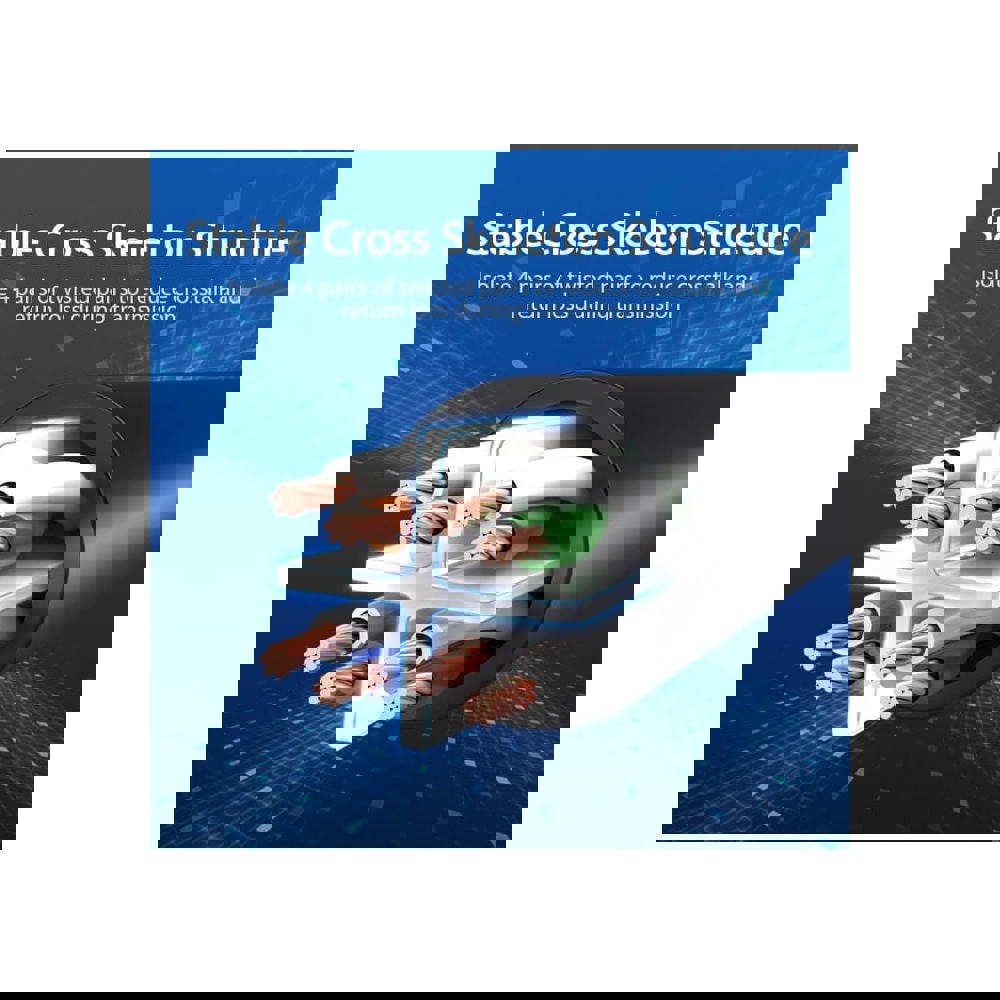 ქსელის კაბელი VENTION IBEBD Cat.6 UTP Patch Cable 0.5M Black