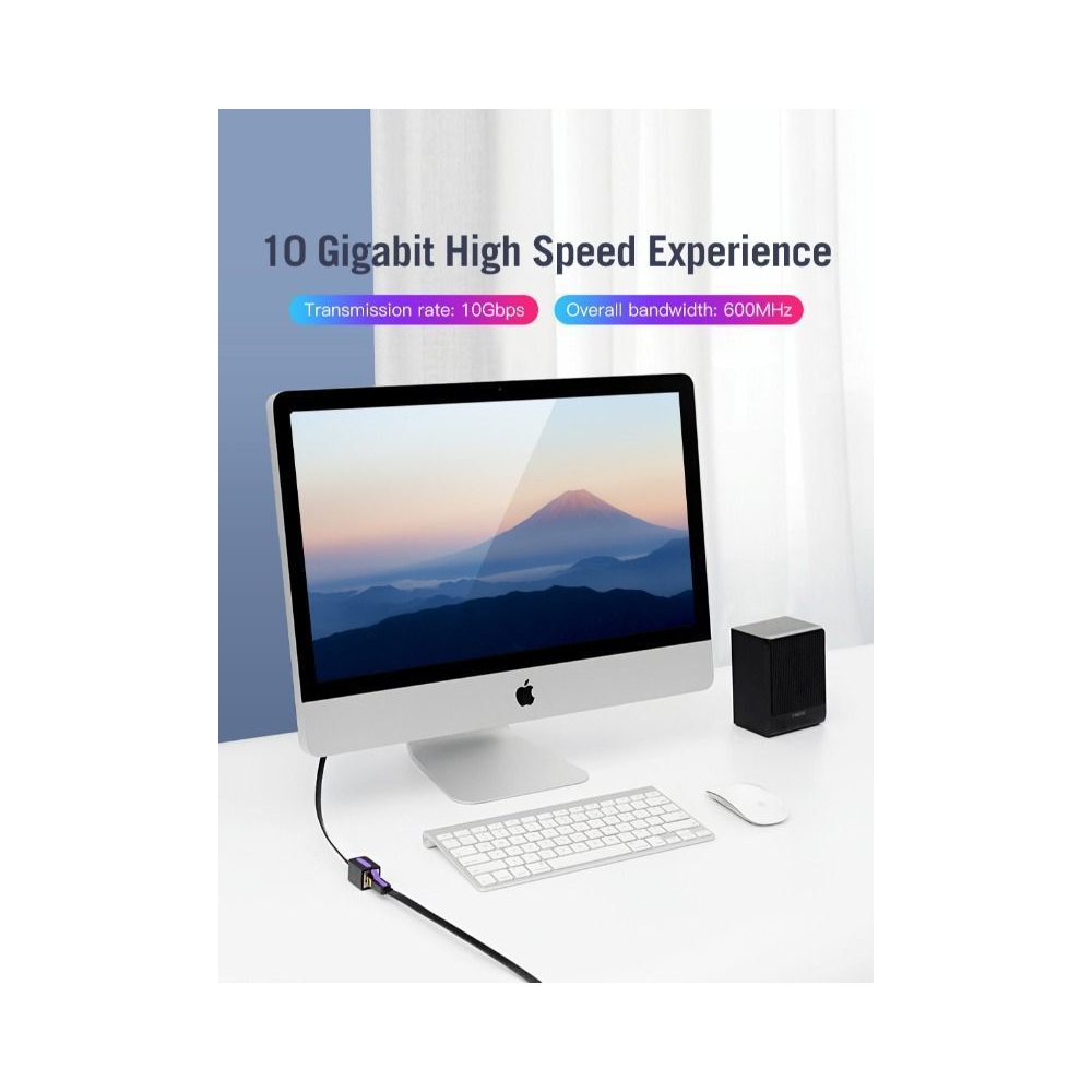 ქსელის კაბელის დამაგრძელებელი VENTION ICBBD VENTION ICBBD Flat Cat.7 Extension Patch Cable 0.5M Black