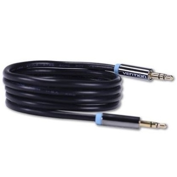 აუდიო კაბელი VENTION VAB-A09-B300 3.5mm Male to 2.5mm Male Audio Cable 3M Black Metal Type