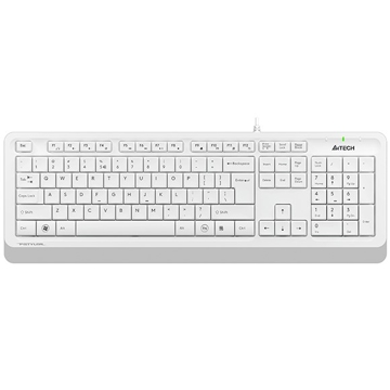 კლავიატურა A4Tech FK10 White Fstyler Wired Sleek Comfort Keyboard USB White US+Russian