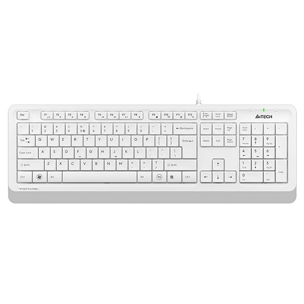 კლავიატურა A4Tech FK10 White Fstyler Wired Sleek Comfort Keyboard USB White US+Russian