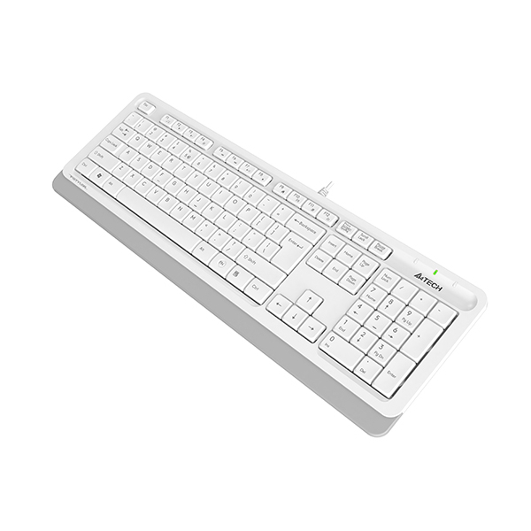 კლავიატურა A4Tech FK10 White Fstyler Wired Sleek Comfort Keyboard USB White US+Russian