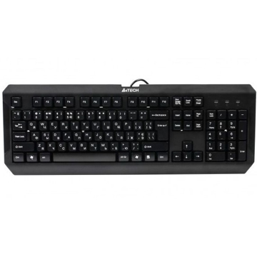 კლავიატურა A4TECH-K-100 Keyboard USB Black US+Russian