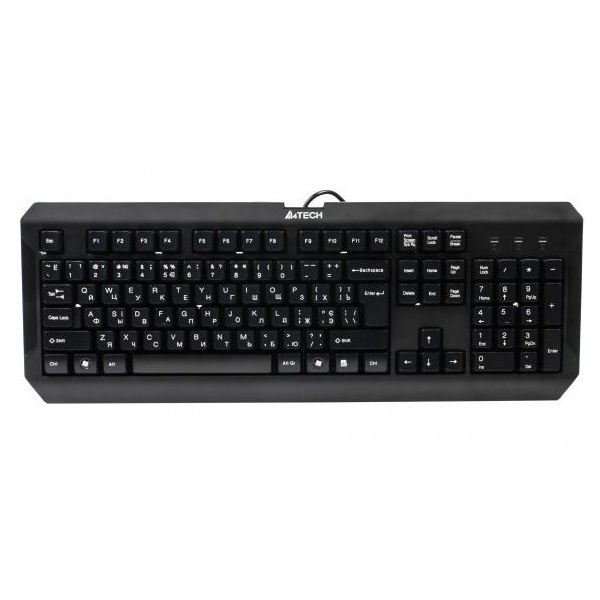 კლავიატურა A4TECH-K-100 Keyboard USB Black US+Russian