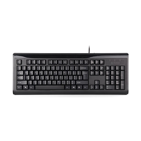 კლავიატურა A4TECH-KB-8A Slim Keyboard USB Black US+Russian