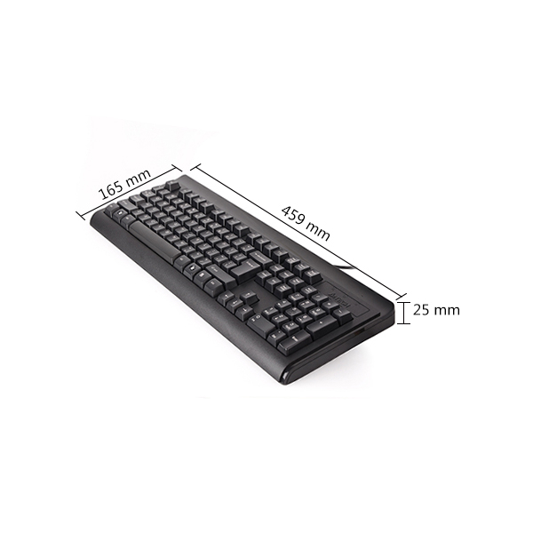 კლავიატურა A4TECH-KB-8A Slim Keyboard USB Black US+Russian