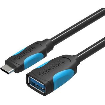 კაბელი VENTION VAS-A51-B010 USB3.0 A Female to Type-C Male OTG Cable 0.1M Black