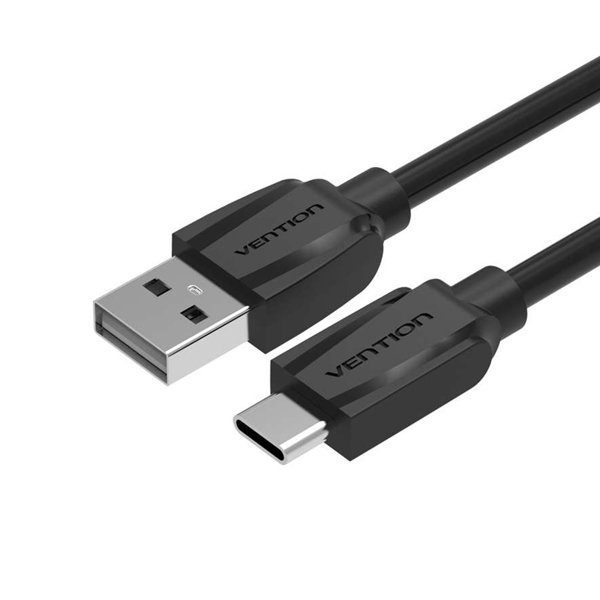 USB კაბელი VENTION VAS-A46-B200USB2.0 A Male to Type-C Male Cale 2M Black