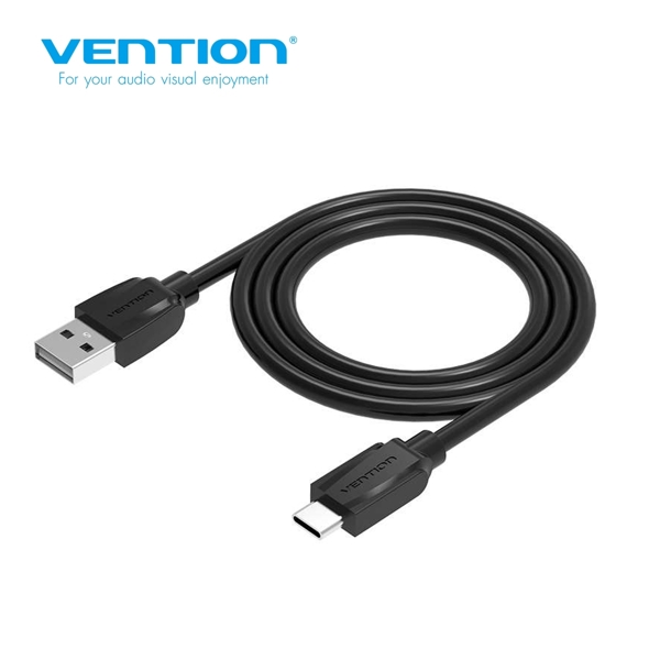 USB კაბელი VENTION VAS-A46-B200USB2.0 A Male to Type-C Male Cale 2M Black