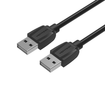 USB კაბელი VENTION VAS-A43-B150 USB2.0 A Male to A Male Cable 1.5M Black