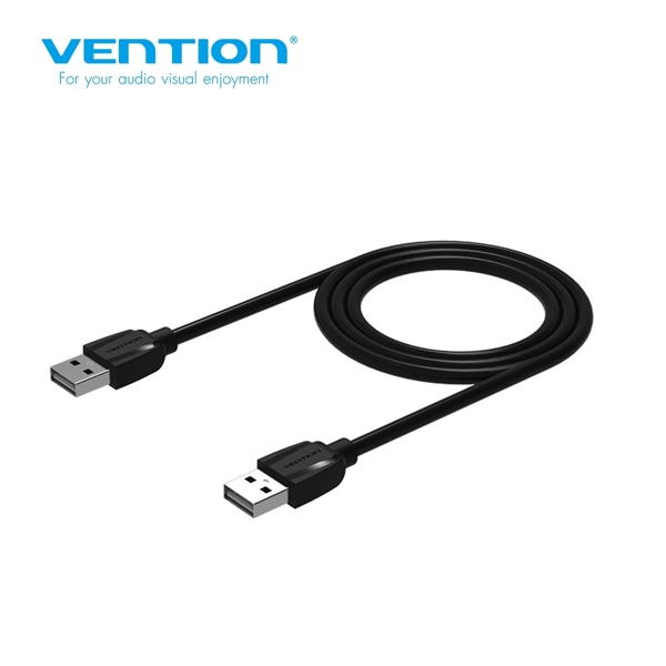 USB კაბელი VENTION VAS-A43-B150 USB2.0 A Male to A Male Cable 1.5M Black