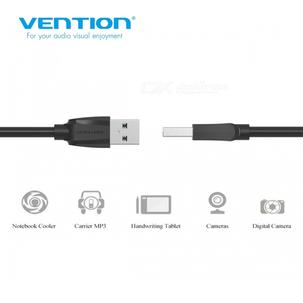 USB კაბელი VENTION VAS-A43-B150 USB2.0 A Male to A Male Cable 1.5M Black