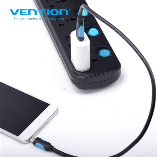 USB კაბელი VENTION VAS-A36-B200 USB2.0 A Male to Type-C Male Cale 2M Black