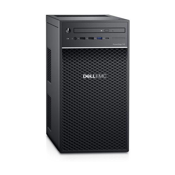 სერვერი Dell PowerEdge T40 Server / Chassis with up to 3x3.5" Hard Drives / Intel Xeon E-2224G 3.5GHz 8M cache 4C/4T / 1x8GB 2666MT/s DDR4 ECC UDIMM / 1x1TB 7.2K RPM SATA 6Gbps