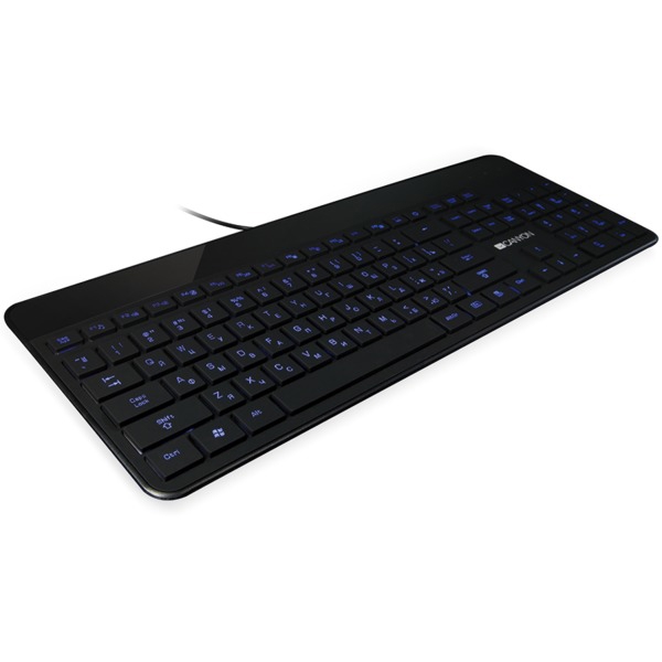 კლავიატურა CANYON Keyboard CNS-HKB5 Wired USB Slim with Multimedia functions LED backlight RU layout