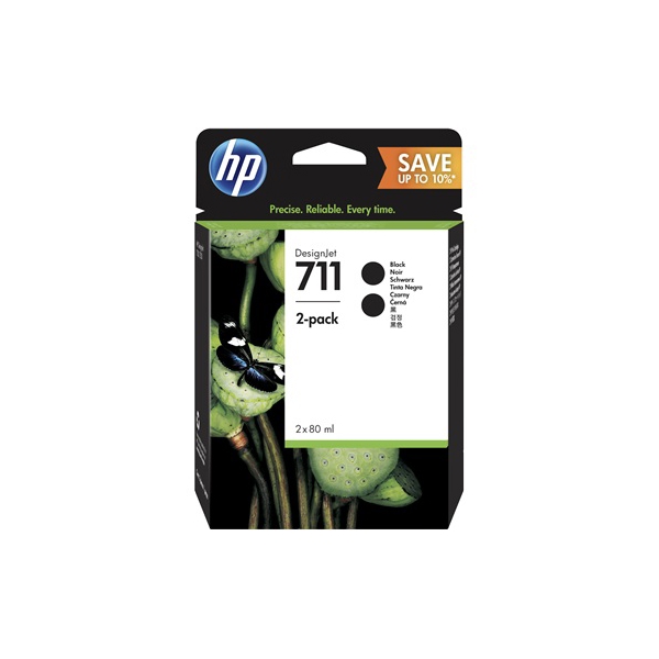 კარტრიჯი HP 711 2-pack 80-ml DesignJet Ink Cartridges Black